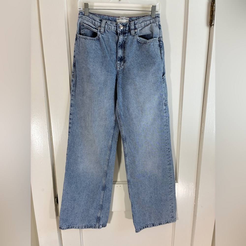 We the Free people Tinsley Baggy High-Rise Jeans 27 Hazey Blue